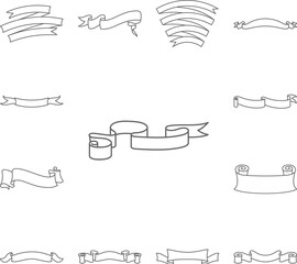 Poster - Scroll, ribbon illustration icon in a collection with other items