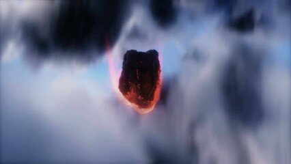 Wall Mural - asteroid in outer space. earth planet. realistic 4k animation.