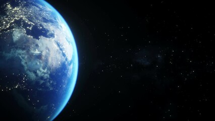 Wall Mural - asteroid in outer space. earth planet. realistic 4k animation.