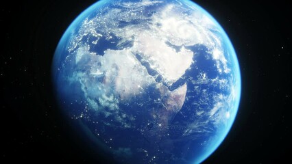 Wall Mural - asteroid in outer space. earth planet. realistic 4k animation.