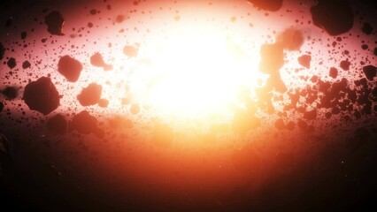 Wall Mural - asteroid in outer space. earth planet. realistic 4k animation.