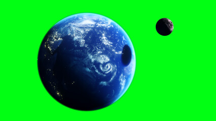 Canvas Print - moon eclipse in outer space. isoalte. 3d rendering.