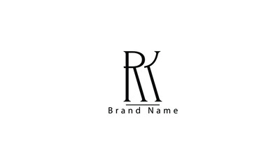 RK KR R K abstract vector logo monogram template