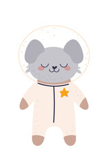 Poster - cute astronaut cat