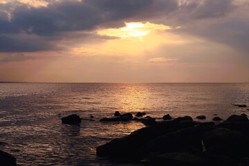 Wall Mural - sunset on the sea