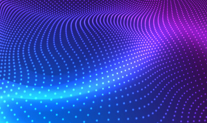 Poster - digital technology cyberspace futuristic background, modern blue tech abstract design graphic neon l