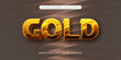 Gold text 3d style editable text effect