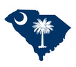 © Marty's Art - south carolina flag in state shape icon