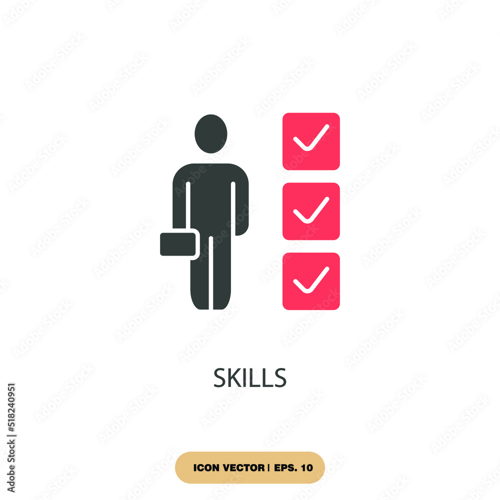skills icons symbol vector elements for infographic web Stock Vector ...