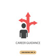 career guidance icons  symbol vector elements for infographic web
