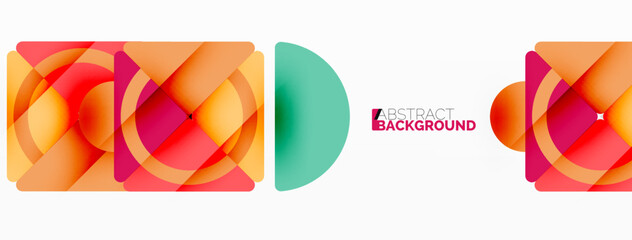 Leinwandbilder - Creative geometric wallpaper. Minimal abstract background. Triangles and circles composition vector illustration for wallpaper banner background or landing page