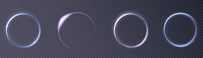Aufkleber - Light gold circle. Round golden line light effect. Glowing golden circle. PNG. EPS vector	
