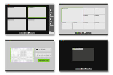 Poster - Online video chat template set