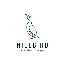 Cormorant Bird Logo Design Vector Icon Symbol