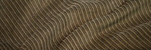  Green Brown Corduroy Surface Texture. Elegant Background With Space For Design. Natural Cotton Ribbed Fabric. Durable Cloth. Dark Golden Olive Color. Close-up. Wide Banner. Panoramic. Website Header.