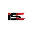 ISC letter monogram logo design vector