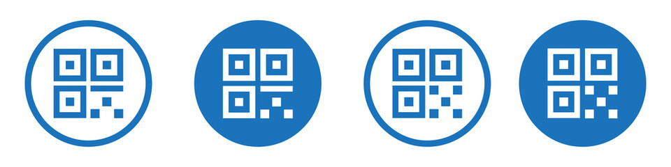 QR Code icon.Barcode icon. Digital Scanning icon, vector illustration