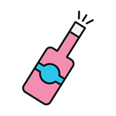 Sticker - champagne bottle icon