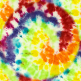 Fototapeta Sypialnia - Colorful Tie Dye Seamless Artistic Spiral . Repeated Spiral Tie