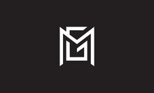 GM Letter Logo Design. Creative Modern G M Letters Icon Vector Illustration