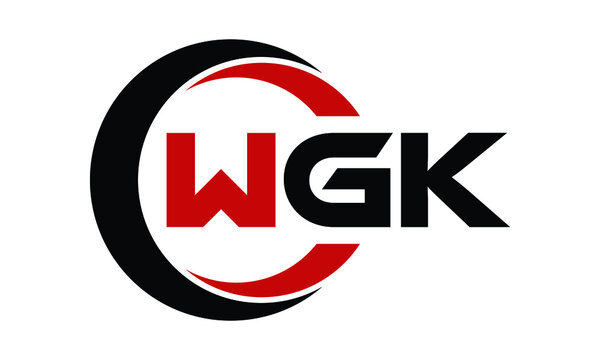 WGK swoosh three letter logo design vector template | monogram logo | abstract logo | wordmark logo | letter mark logo | business logo | brand logo | flat logo | minimalist logo | text | word | symbol