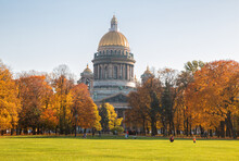St. Isaac's Cathedral At Autumn Day