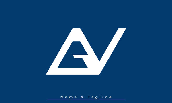 Alphabet letters Initials Monogram logo GV , VG