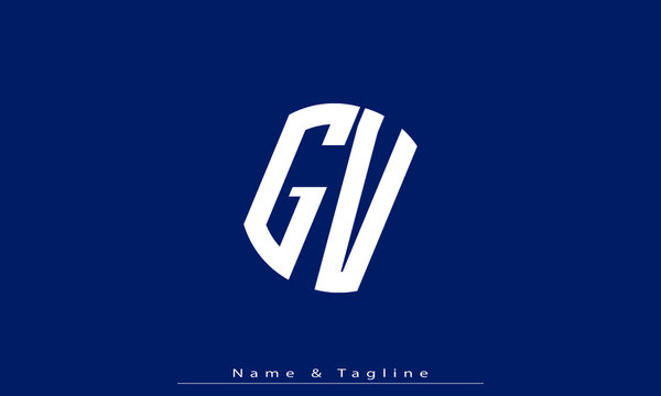 Alphabet letters Initials Monogram logo GV , VG