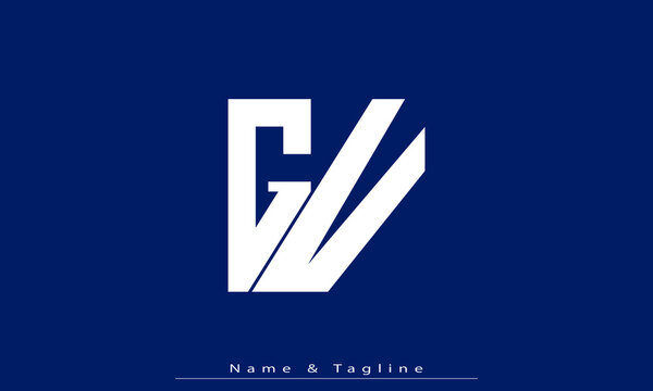 Alphabet letters Initials Monogram logo GV , VG