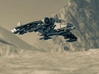spaceship is on a mission