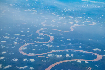 amazon river seen from above