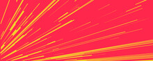 Comic Book Speed Red Yellow Color Lines Isolated On Background Stripe And Radial Effect Style For Manga Speed Frame, Superhero Action, Explosion Background. Motion Line Effect, Pop Art. Vector 10 Eps