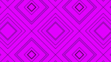 Poster - Pink background. Design. Squares of different sizes in the animation are narrowed creating a koleidoscope effect.