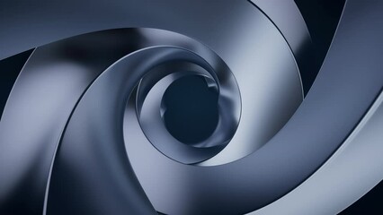 Poster - Metallic curve geometry background, 3d rendering.