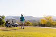 © Raymond Forbes LLC/Stocksy - Morning Golf course shot for confident Athletic Senior Citizen Woman
