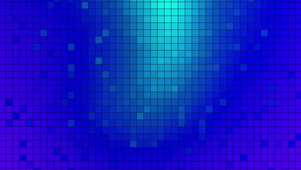 Poster - Colorful distortion and flickering in pixels. Motion. Pixel background flickers with colorful distortions and disappears. Background with distortions becomes normal