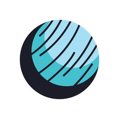 Wall Mural - flat blue planet