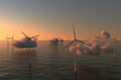 © Ajonegro Studio/Stocksy - Windmills at sea