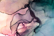 Abstract, Art. A Detail From An Alcohol Ink Painting. 