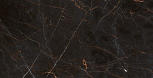 Gold Patterned Natural Of Black Marble (Gold Russia) Texture Background For Product Design