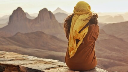 woman in desert