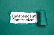 INDEPENDENT CONTRACTOR Text On White Torn Paper