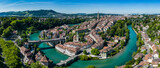 Fototapeta  - City of Bern in Switzerland from above - the capital city aerial view