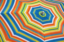 Sun Umbrella With Colorful Lines