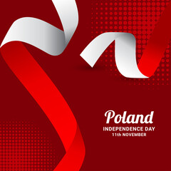 Wall Mural - Happy Poland Independence Day Celebration Vector Template Design Illustration