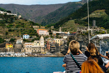 Arrival By Ferry In Vernazza