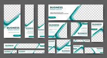 Business Banner Design Web Template Set, Horizontal Header Web Banner. White And Purple Cover Header Background For Website Design, Social Media Cover Ads Banner, Flyer, Invitation Card
