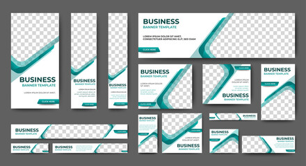 Fototapete - Business banner design web template Set, Horizontal header web banner. White and purple cover header background for website design, Social Media Cover ads banner, flyer, invitation card
