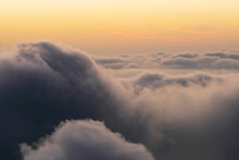 Amazing Sunset On Sea Of Clouds