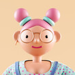 © Elisabeth Coelfen/Stocksy - Portrait of a cute 3d woman character